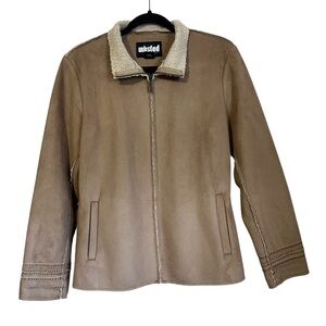 Unlisted By Kenneth Cole Microsuede Jacket In Camel Tan Size Small